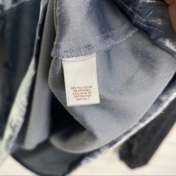 LC Lauren Conrad Blue Velvet Long Sleeve Top - Picture 9 of 9